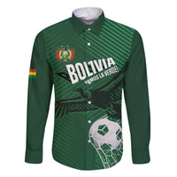 Custom Bolivia Football Family Matching Off The Shoulder Long Sleeve Dress and Hawaiian Shirt Vamos La Verde - Wonder Print Shop