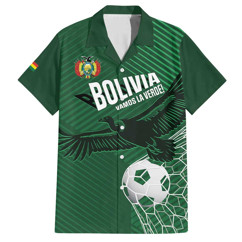 Custom Bolivia Football Family Matching Off Shoulder Maxi Dress and Hawaiian Shirt Vamos La Verde - Wonder Print Shop