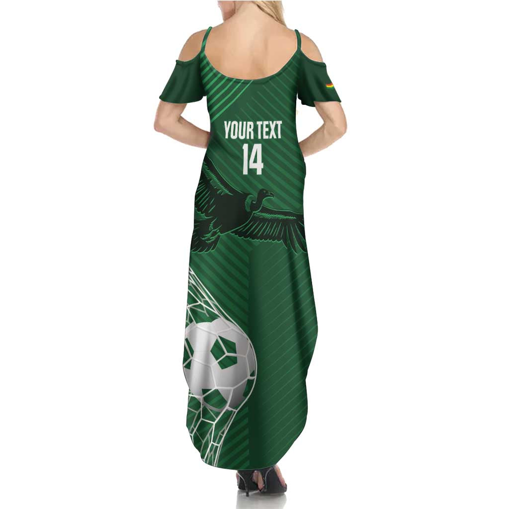 Custom Bolivia Football Family Matching Summer Maxi Dress and Hawaiian Shirt Vamos La Verde - Wonder Print Shop