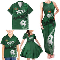 Custom Bolivia Football Family Matching Tank Maxi Dress and Hawaiian Shirt Vamos La Verde - Wonder Print Shop