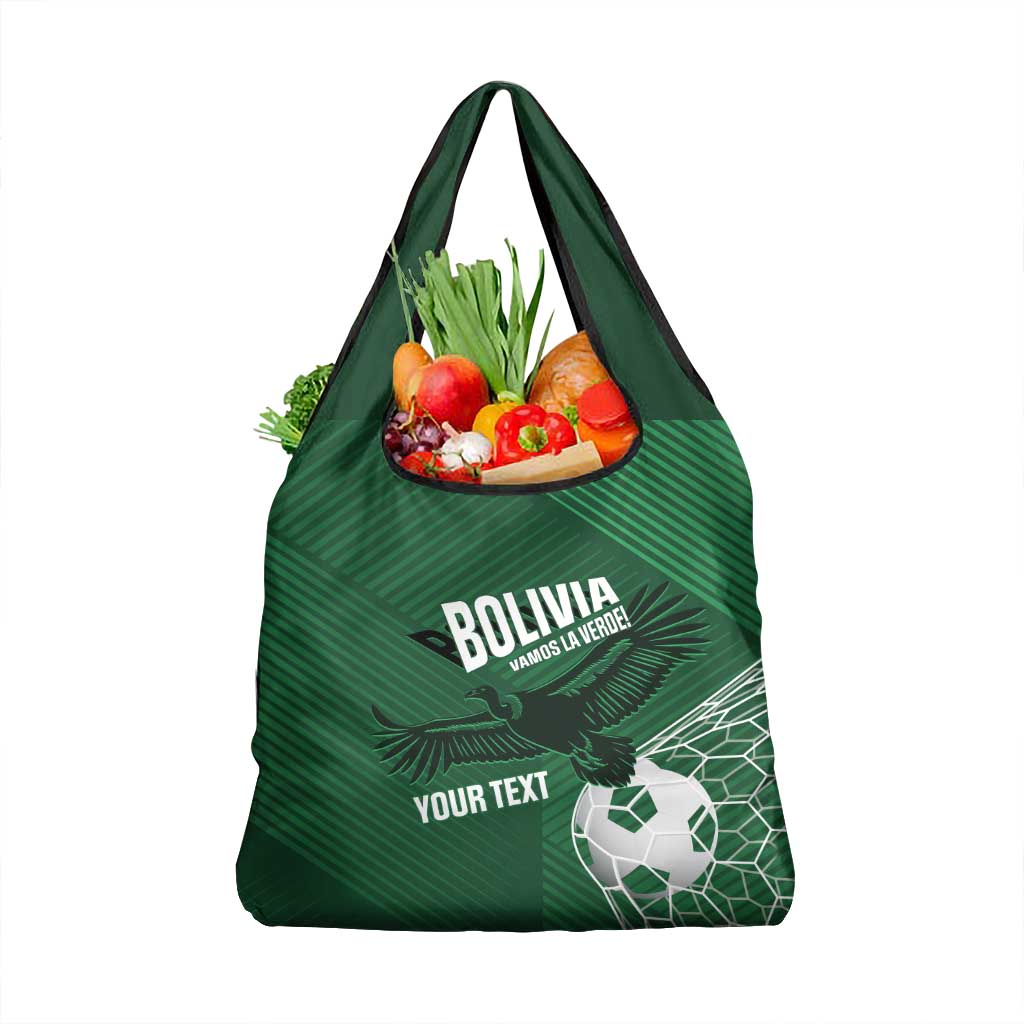 Custom Bolivia Football Grocery Bag Vamos La Verde - Wonder Print Shop
