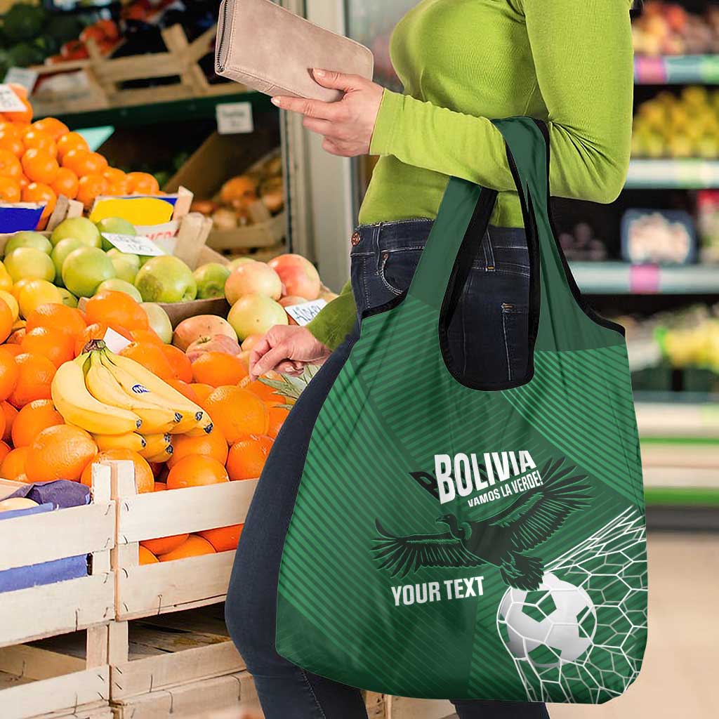 Custom Bolivia Football Grocery Bag Vamos La Verde - Wonder Print Shop
