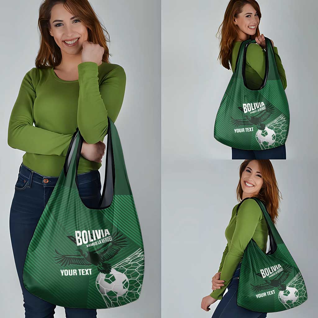 Custom Bolivia Football Grocery Bag Vamos La Verde - Wonder Print Shop