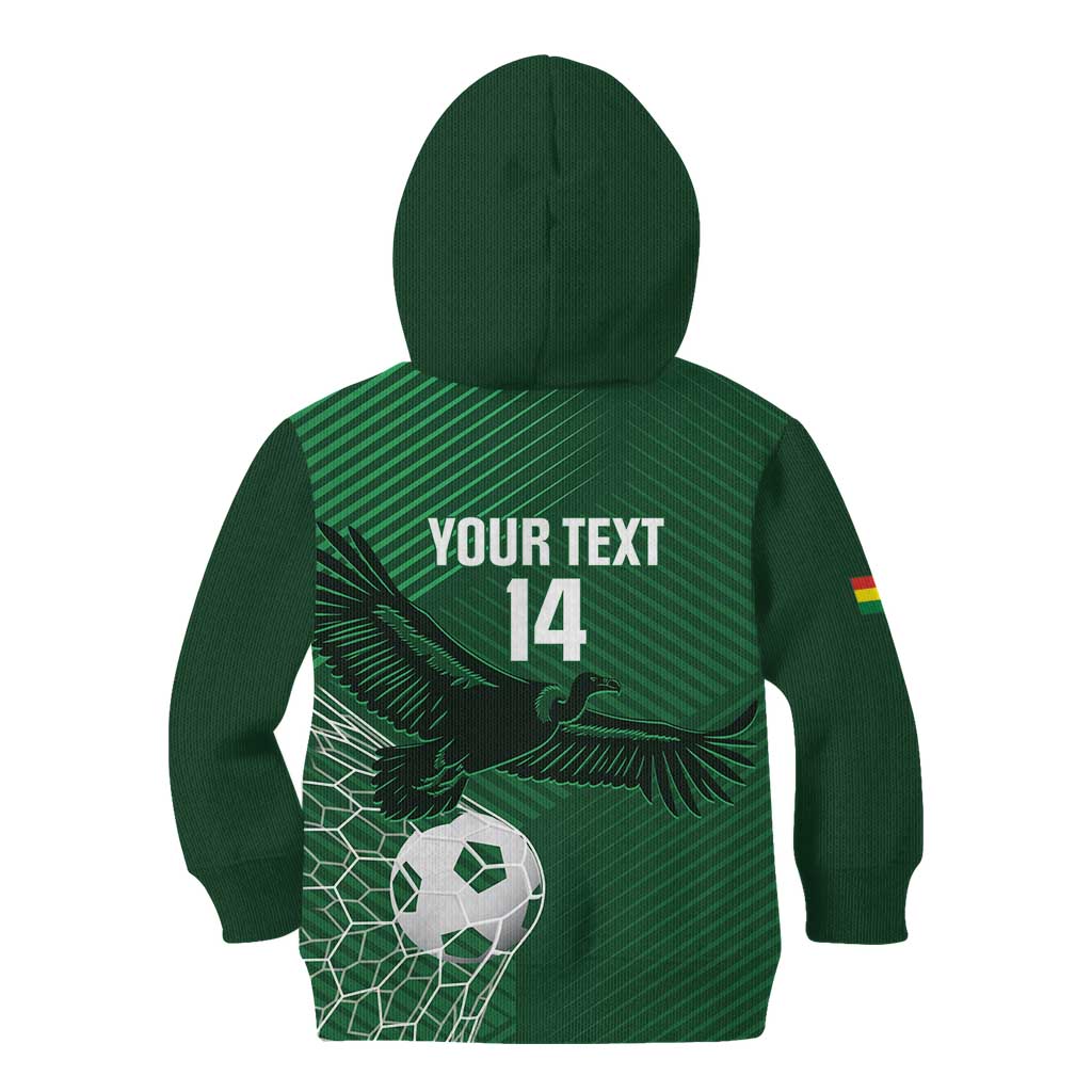 Custom Bolivia Football Kid Hoodie Vamos La Verde - Wonder Print Shop