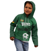Custom Bolivia Football Kid Hoodie Vamos La Verde - Wonder Print Shop