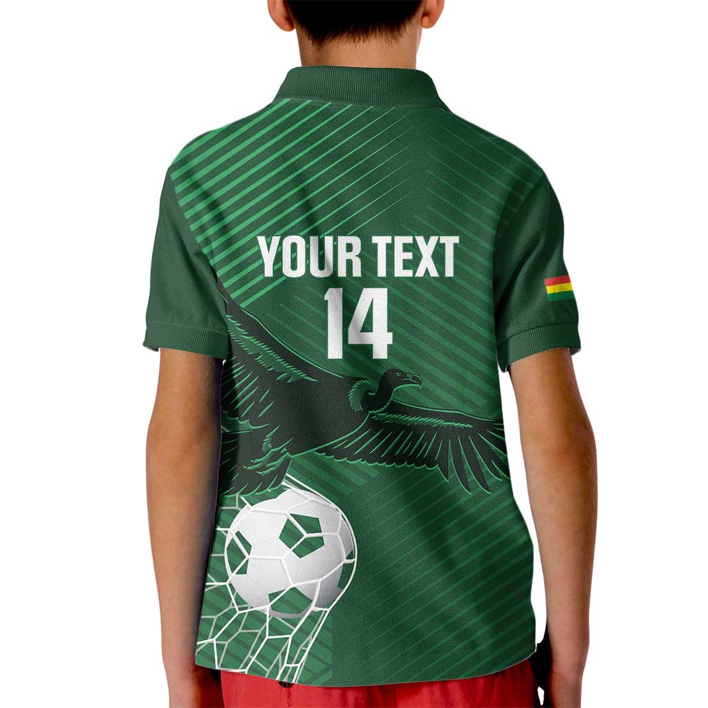Custom Bolivia Football Kid Polo Shirt Vamos La Verde - Wonder Print Shop