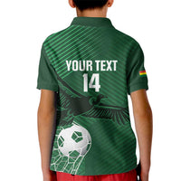 Custom Bolivia Football Kid Polo Shirt Vamos La Verde - Wonder Print Shop