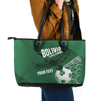 Custom Bolivia Football Leather Tote Bag Vamos La Verde - Wonder Print Shop