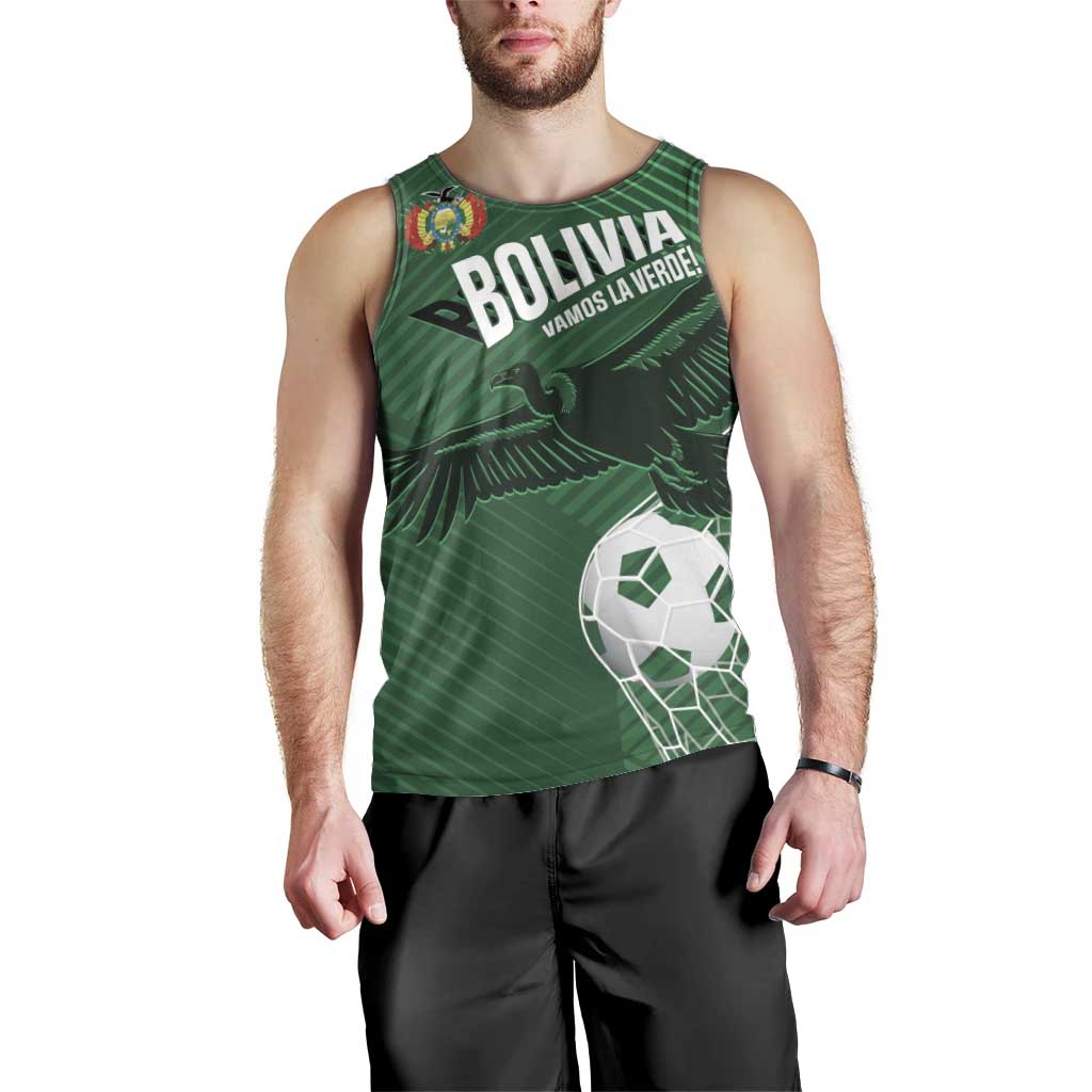 Custom Bolivia Football Men Tank Top Vamos La Verde - Wonder Print Shop