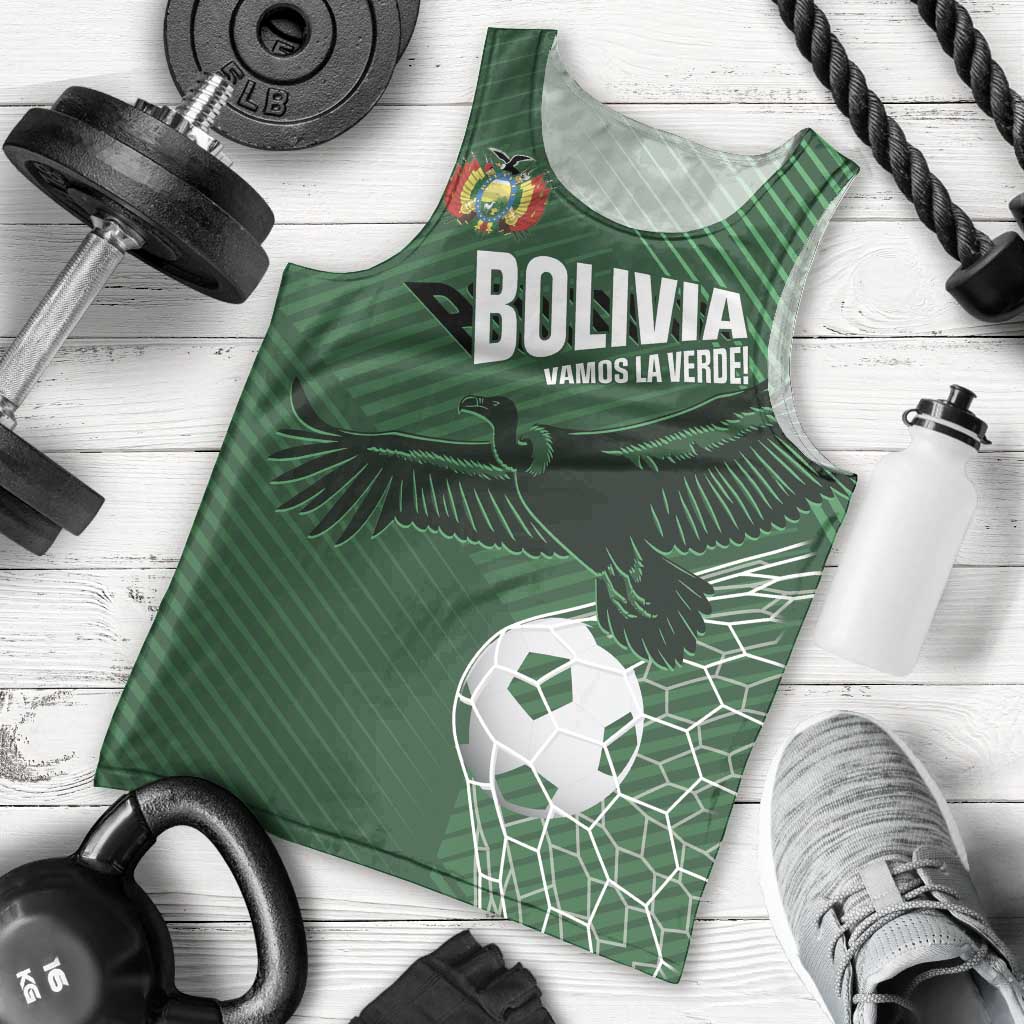 Custom Bolivia Football Men Tank Top Vamos La Verde - Wonder Print Shop