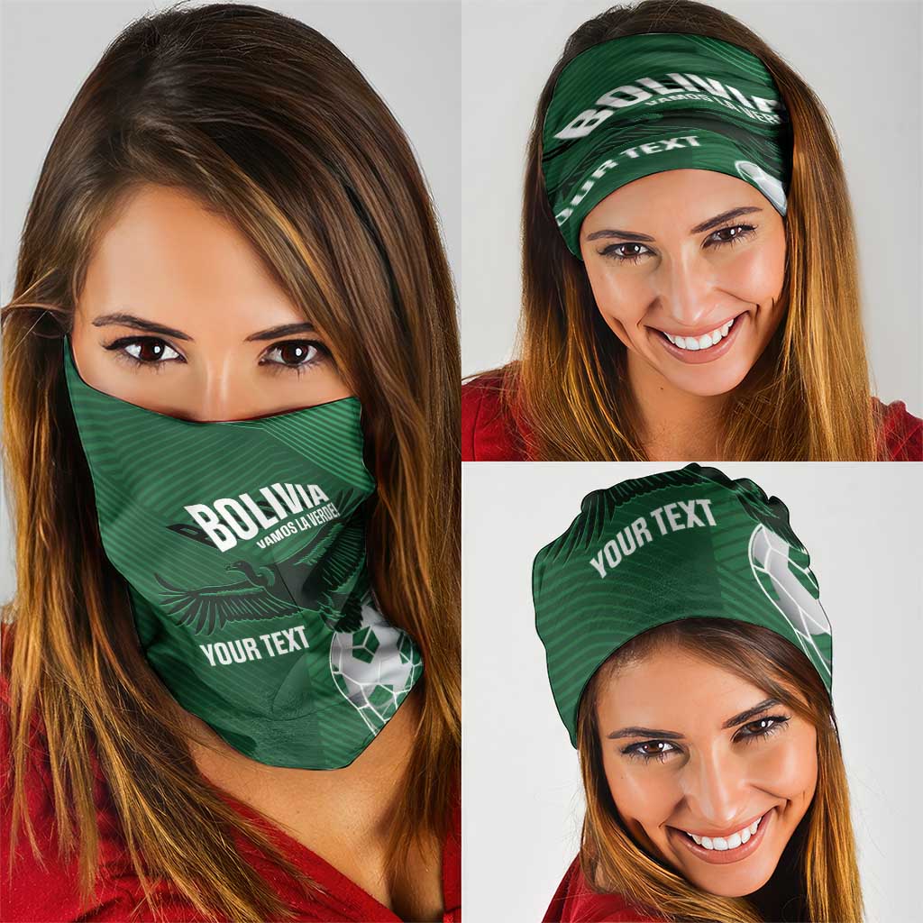 Custom Bolivia Football Neck Gaiter Vamos La Verde - Wonder Print Shop