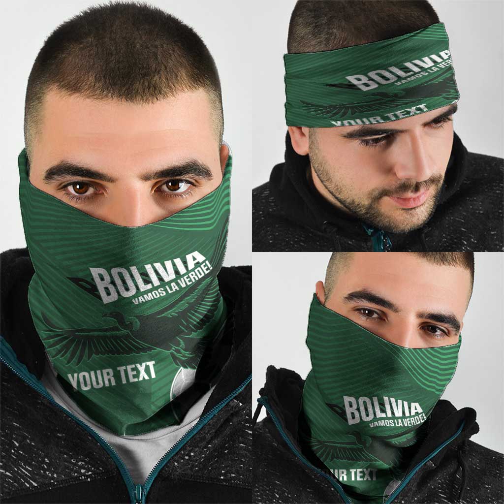 Custom Bolivia Football Neck Gaiter Vamos La Verde - Wonder Print Shop