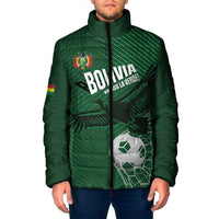 Custom Bolivia Football Padded Jacket Vamos La Verde - Wonder Print Shop