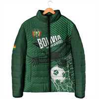 Custom Bolivia Football Padded Jacket Vamos La Verde - Wonder Print Shop