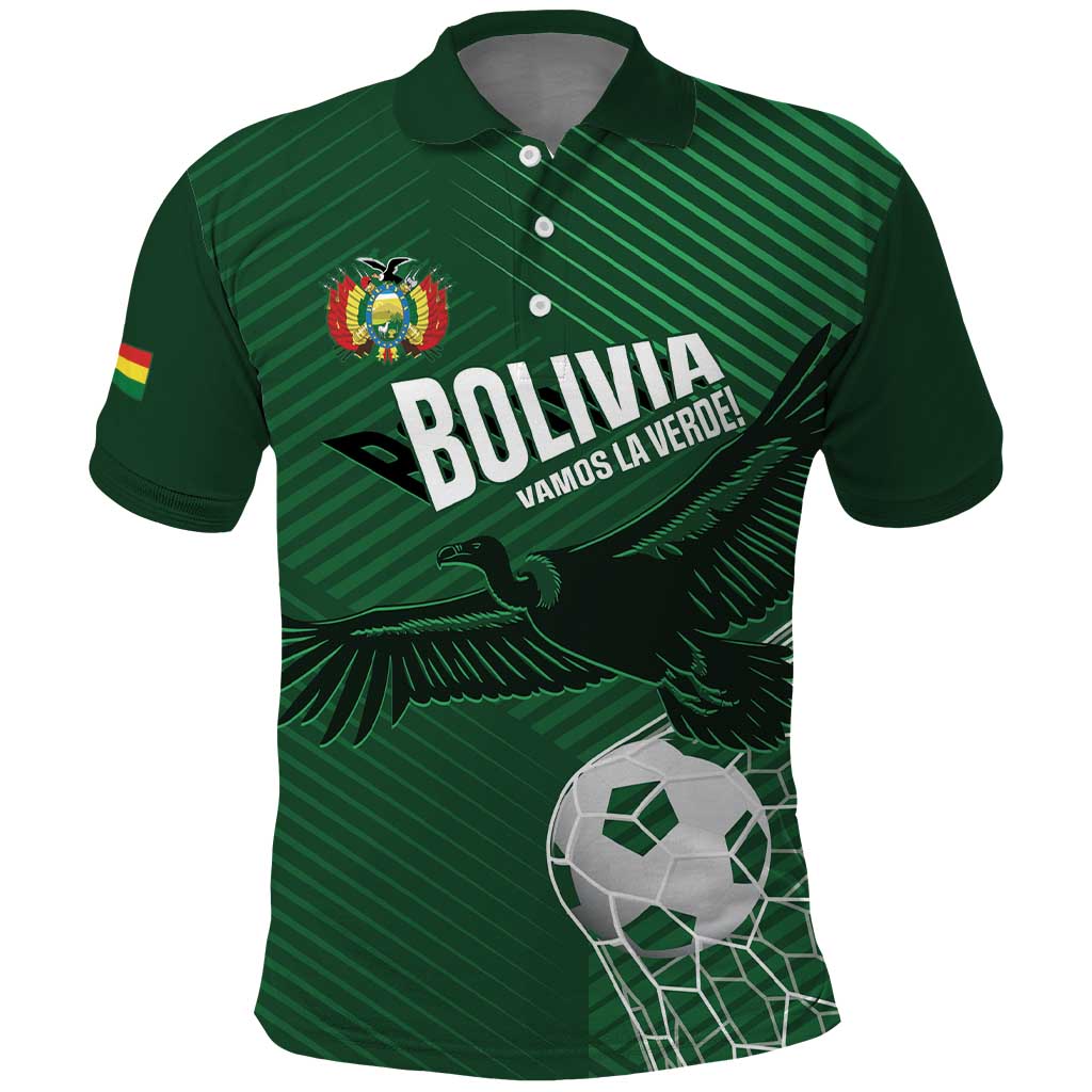 Custom Bolivia Football Polo Shirt Vamos La Verde - Wonder Print Shop