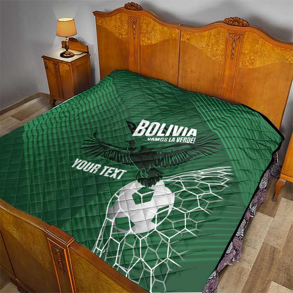 Custom Bolivia Football Quilt Vamos La Verde - Wonder Print Shop
