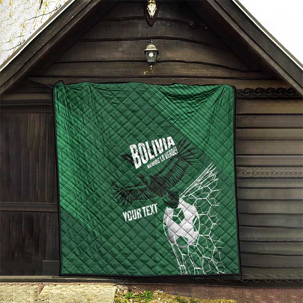 Custom Bolivia Football Quilt Vamos La Verde - Wonder Print Shop