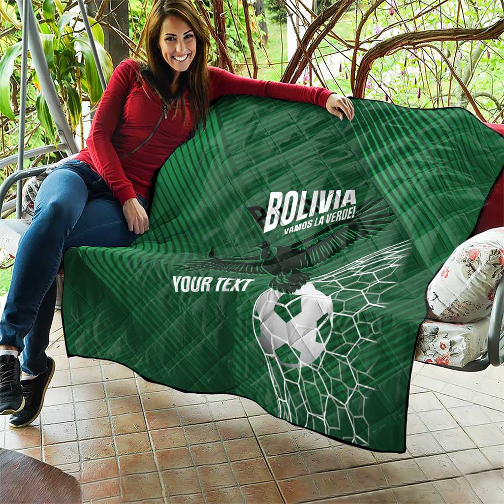 Custom Bolivia Football Quilt Vamos La Verde - Wonder Print Shop
