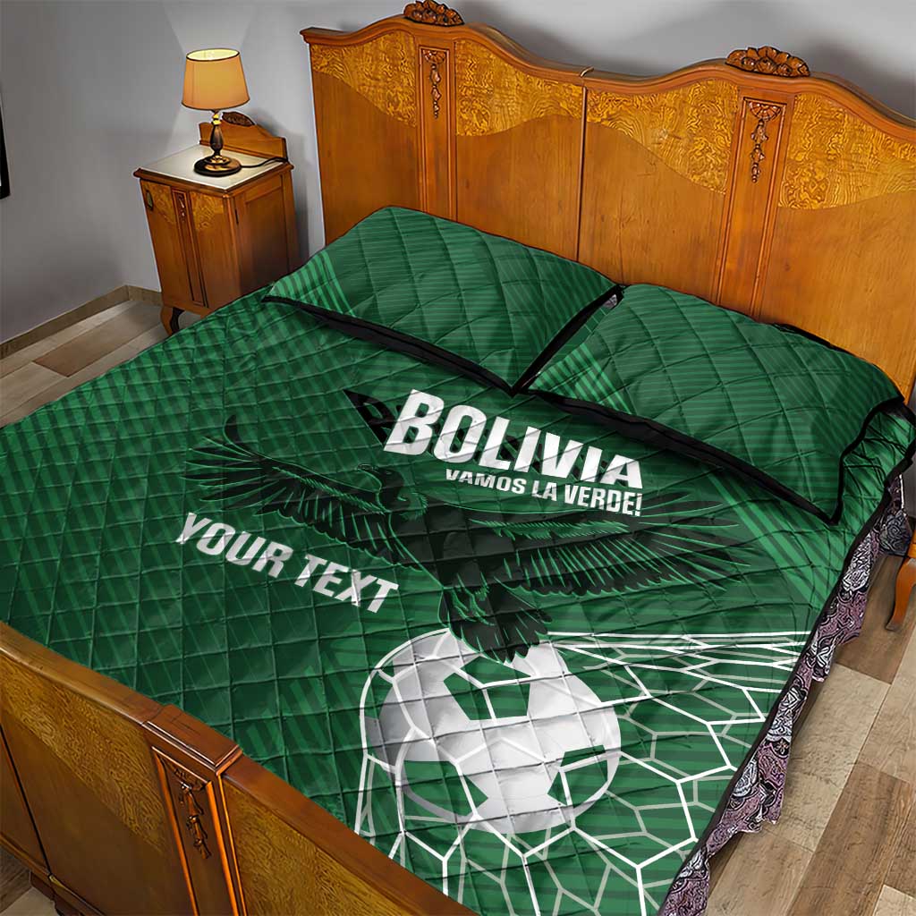 Custom Bolivia Football Quilt Bed Set Vamos La Verde - Wonder Print Shop