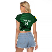 Custom Bolivia Football Raglan Cropped T Shirt Vamos La Verde - Wonder Print Shop