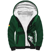 Custom Bolivia Football Sherpa Hoodie Vamos La Verde - Wonder Print Shop