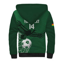 Custom Bolivia Football Sherpa Hoodie Vamos La Verde - Wonder Print Shop