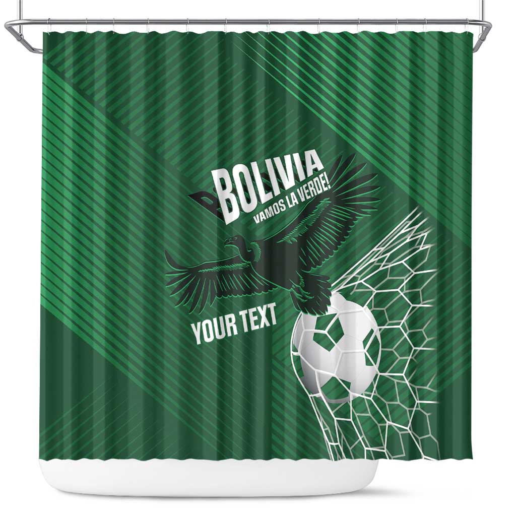 Custom Bolivia Football Shower Curtain Vamos La Verde - Wonder Print Shop