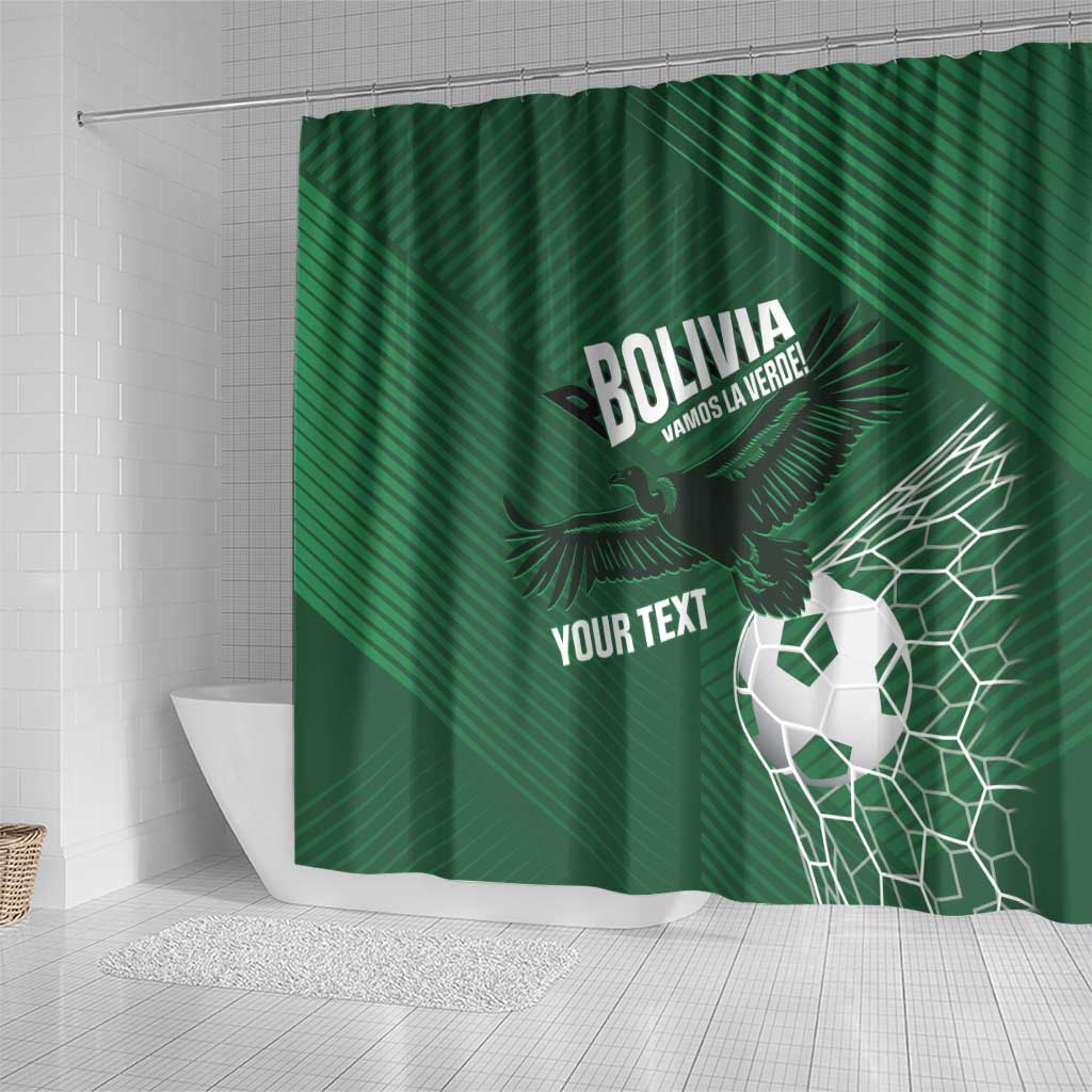Custom Bolivia Football Shower Curtain Vamos La Verde - Wonder Print Shop