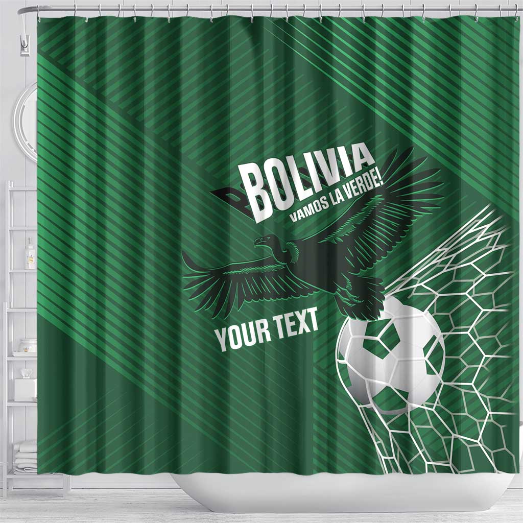 Custom Bolivia Football Shower Curtain Vamos La Verde - Wonder Print Shop