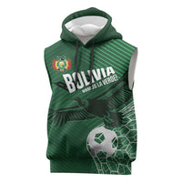 Custom Bolivia Football Sleeveless Hoodie Vamos La Verde - Wonder Print Shop