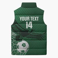 Custom Bolivia Football Sleeveless Puffer Jacket Vamos La Verde - Wonder Print Shop