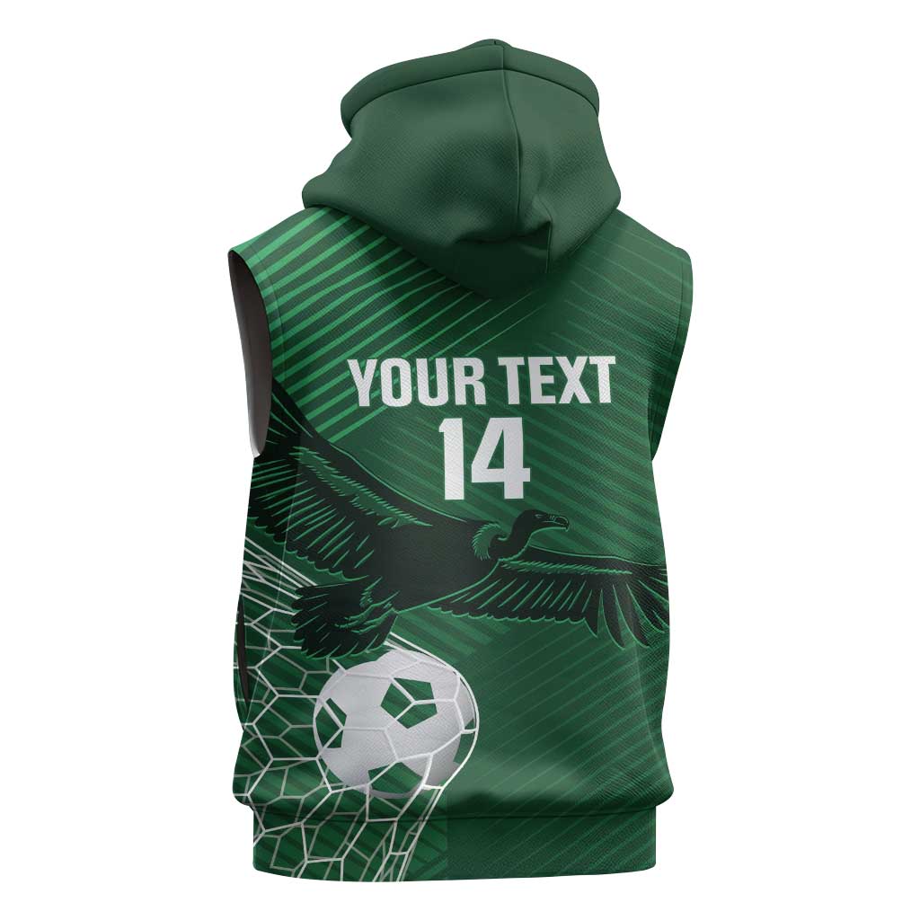 Custom Bolivia Football Sleeveless Zip Hoodie Vamos La Verde - Wonder Print Shop
