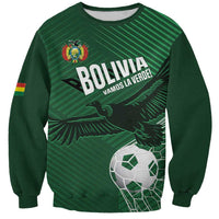 Custom Bolivia Football Sweatshirt Vamos La Verde - Wonder Print Shop
