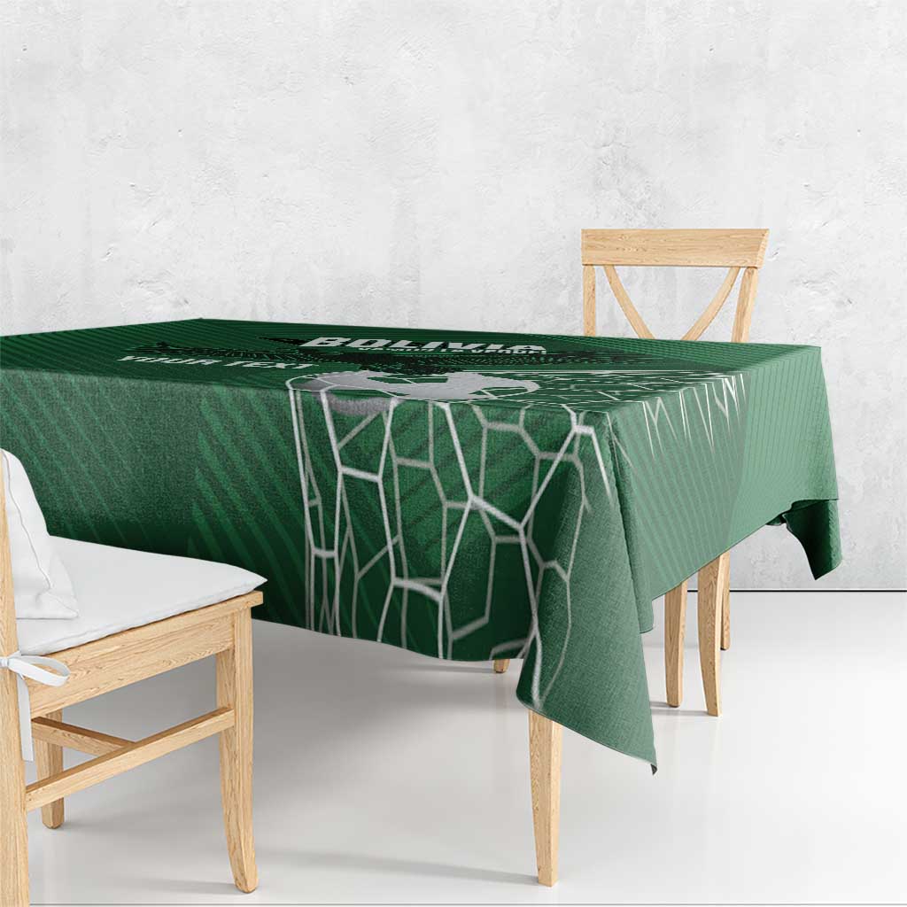 Custom Bolivia Football Tablecloth Vamos La Verde - Wonder Print Shop