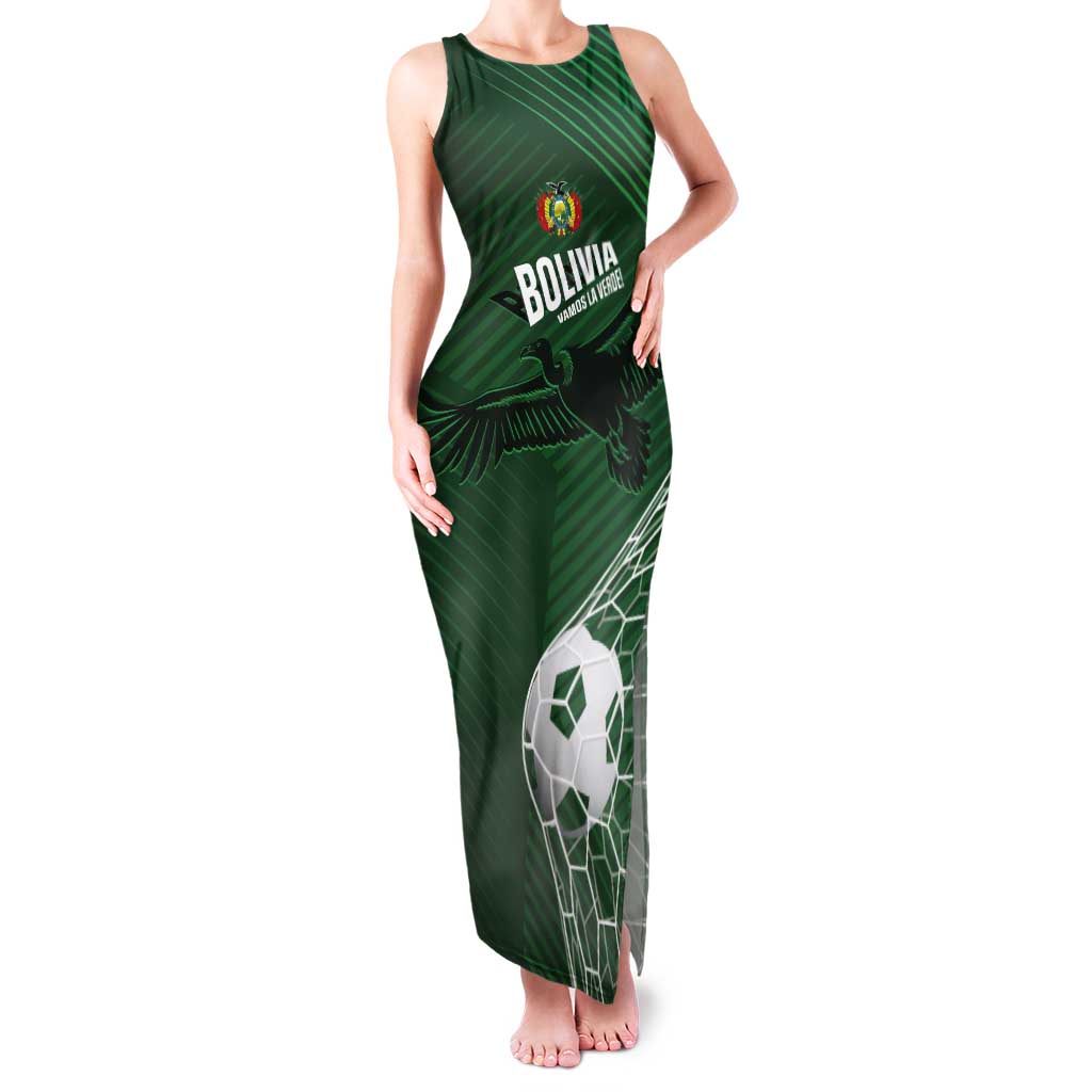 Custom Bolivia Football Tank Maxi Dress Vamos La Verde - Wonder Print Shop