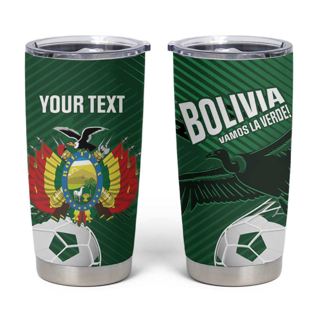 Custom Bolivia Football Tumbler Cup Vamos La Verde - Wonder Print Shop