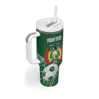 Custom Bolivia Football Tumbler With Handle Vamos La Verde - Wonder Print Shop