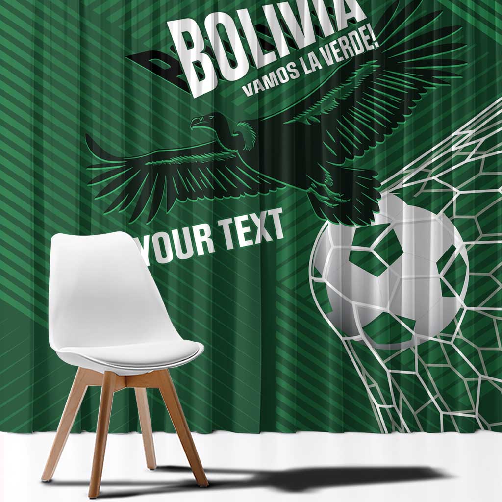 Custom Bolivia Football Window Curtain Vamos La Verde - Wonder Print Shop