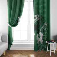 Custom Bolivia Football Window Curtain Vamos La Verde - Wonder Print Shop