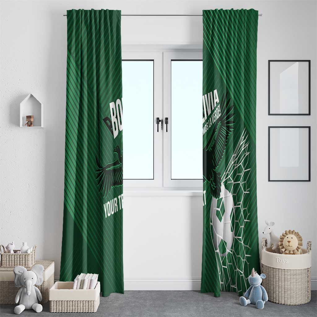 Custom Bolivia Football Window Curtain Vamos La Verde - Wonder Print Shop