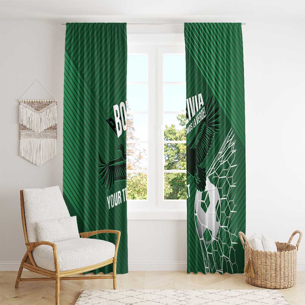 Custom Bolivia Football Window Curtain Vamos La Verde - Wonder Print Shop