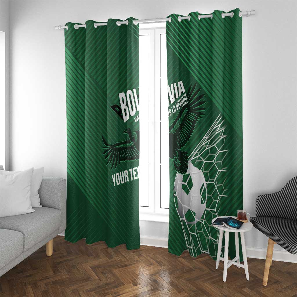 Custom Bolivia Football Window Curtain Vamos La Verde - Wonder Print Shop