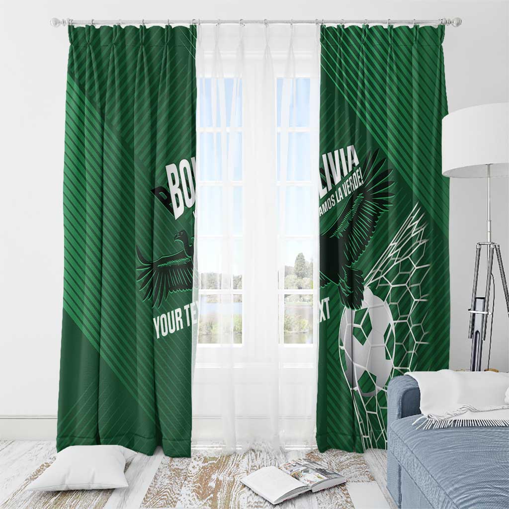 Custom Bolivia Football Window Curtain Vamos La Verde - Wonder Print Shop