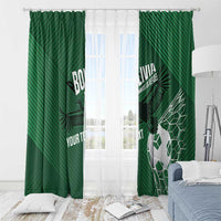 Custom Bolivia Football Window Curtain Vamos La Verde - Wonder Print Shop