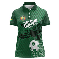 Custom Bolivia Football Women Polo Shirt Vamos La Verde - Wonder Print Shop