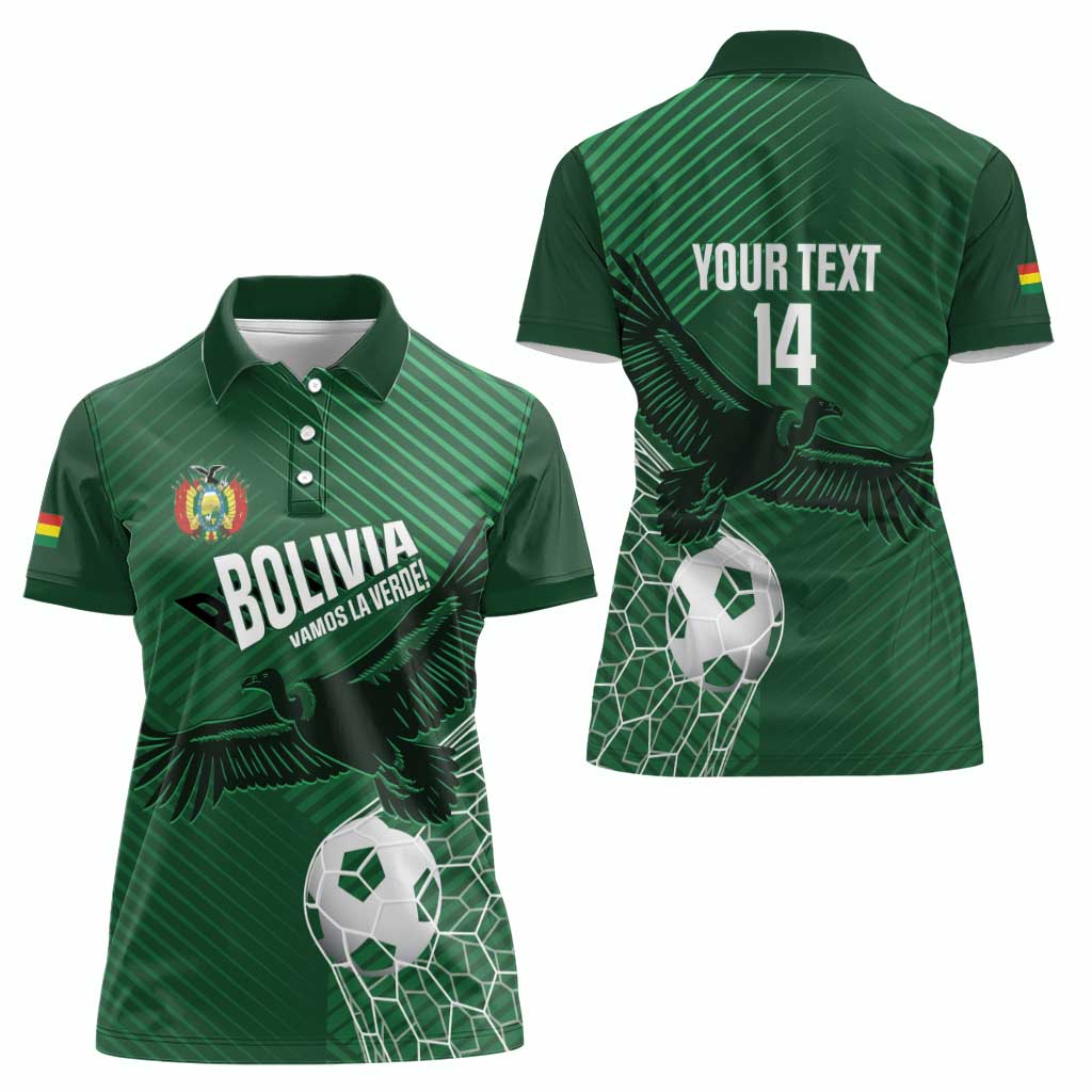 Custom Bolivia Football Women Polo Shirt Vamos La Verde - Wonder Print Shop