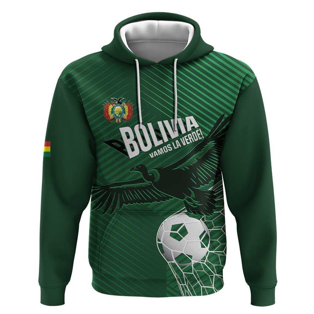 Custom Bolivia Football Zip Hoodie Vamos La Verde - Wonder Print Shop