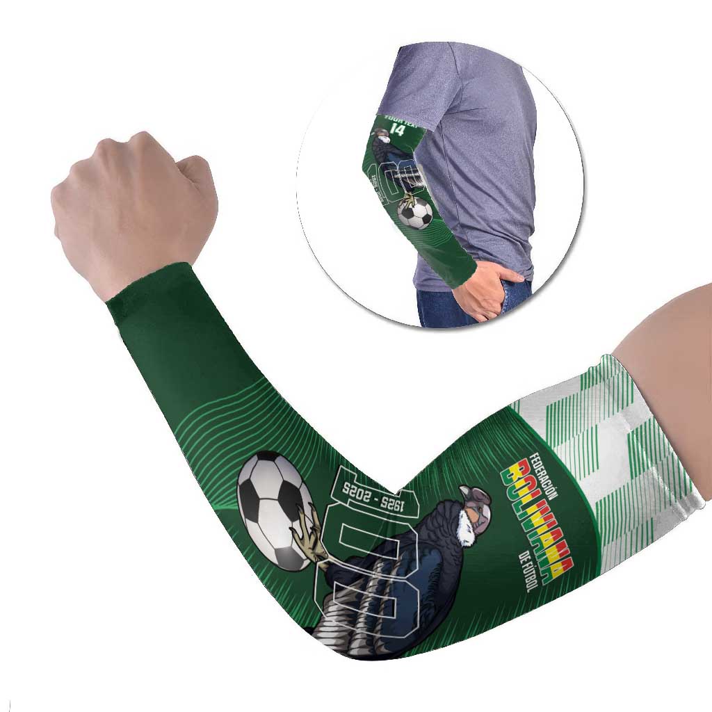 Custom Bolivia Football Arm Sleeves 100th Anniversary Andean Condor Proud - Wonder Print Shop