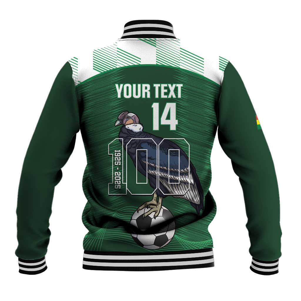 Custom Bolivia Football Baseball Jacket 100th Anniversary Andean Condor Proud - Wonder Print Shop