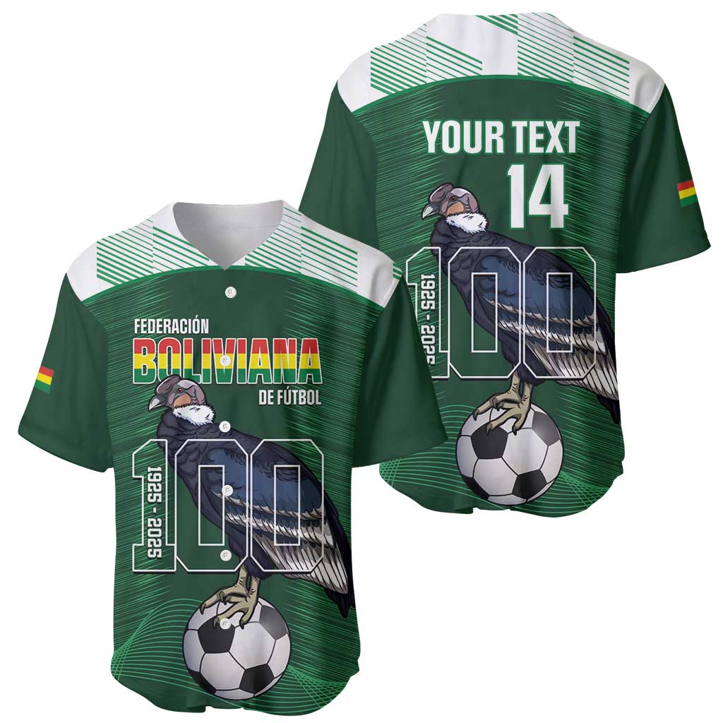 Custom Bolivia Football Baseball Jersey 100th Anniversary Andean Condor Proud - Wonder Print Shop